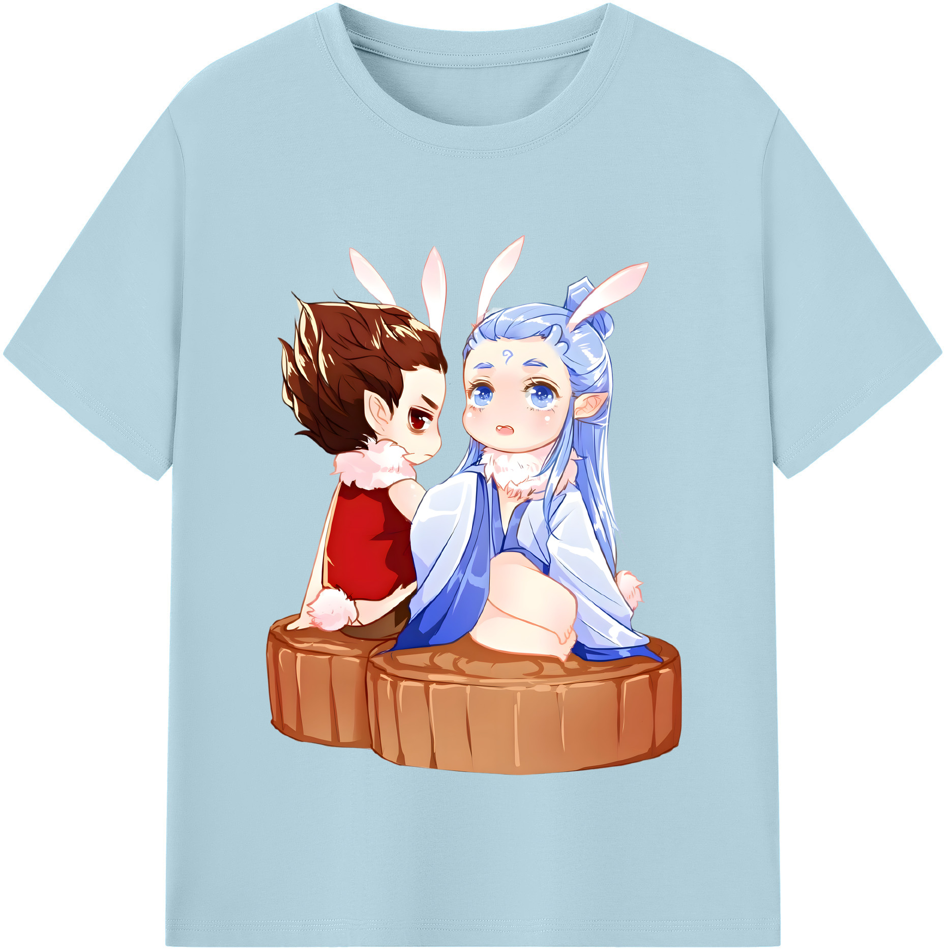 （画像用） Ne Zha 2 ナタ 魔童の大暴れ 綿100％半袖Tシャツ（フロントプリント）